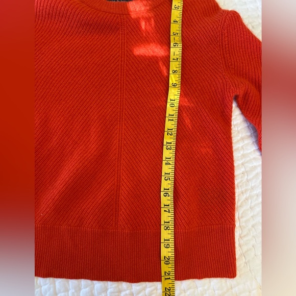 rag & bone 100 Percent Cashmere Orange Crew Neck Sweater - Picture 5 of 5